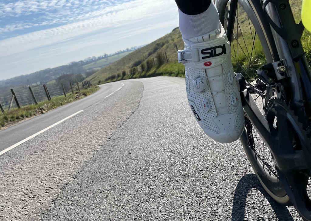 Cycling up a hill